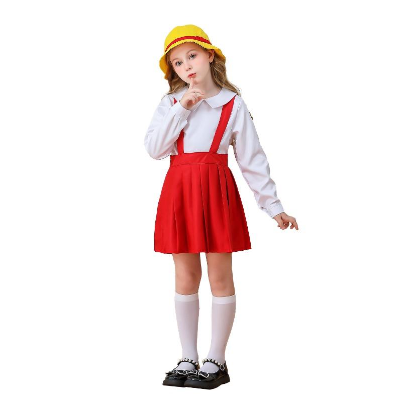 Cherry Maruko Cosplay Children Anime Girl Skirt Performance Student Suit Sailor Suit