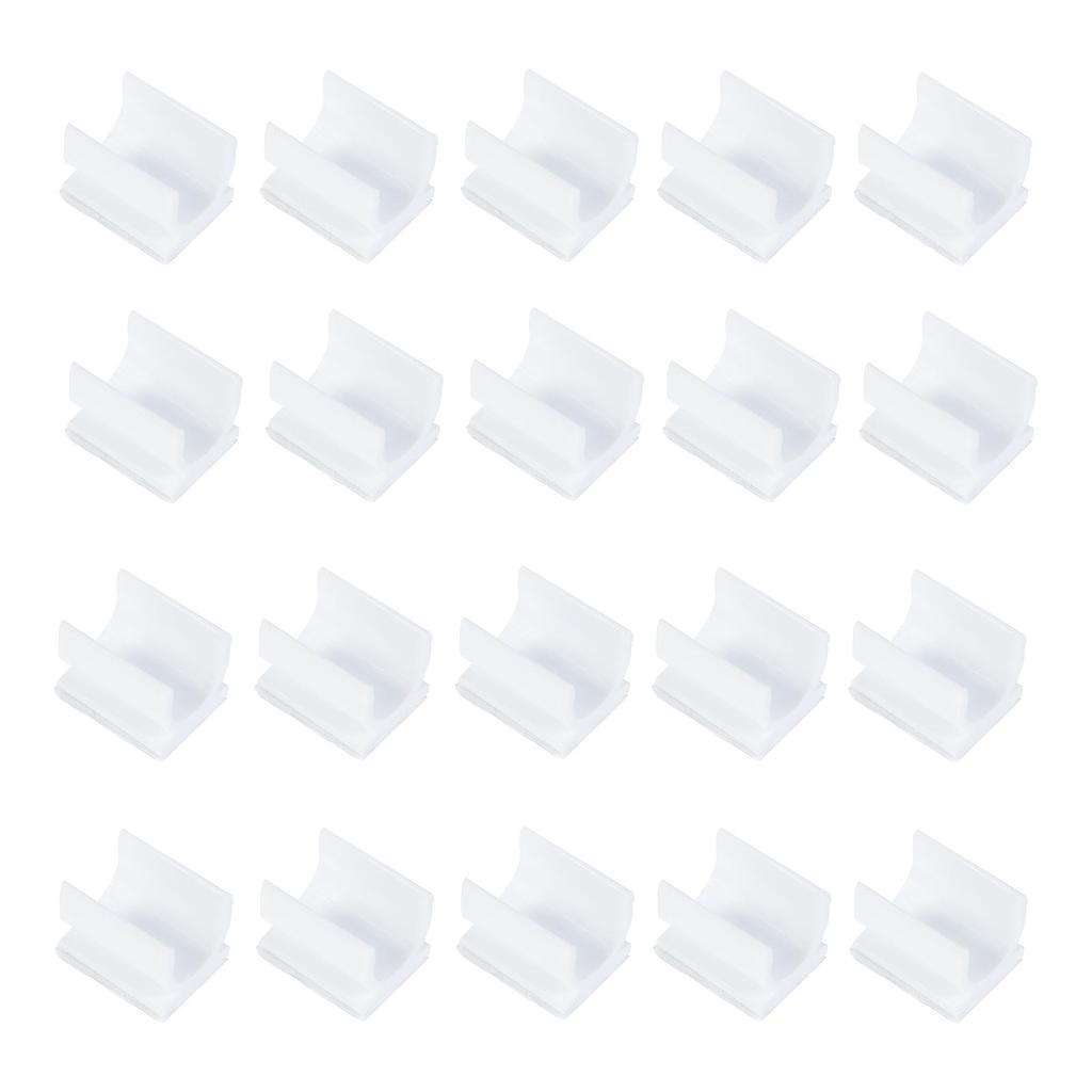 100 Pcs Pen Clip Buckle Whiteboard Holders for Notebook Pencil Clips Adhesive Desk Plastic Bracket