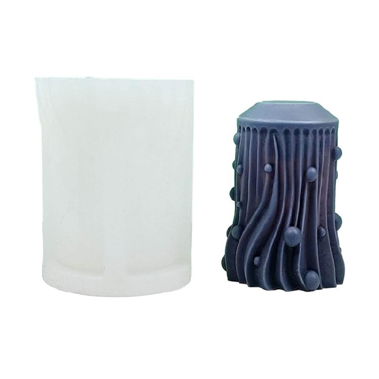 Carved Cylinder Candle Mold for DIY Candle Non Stick Easy to Demold