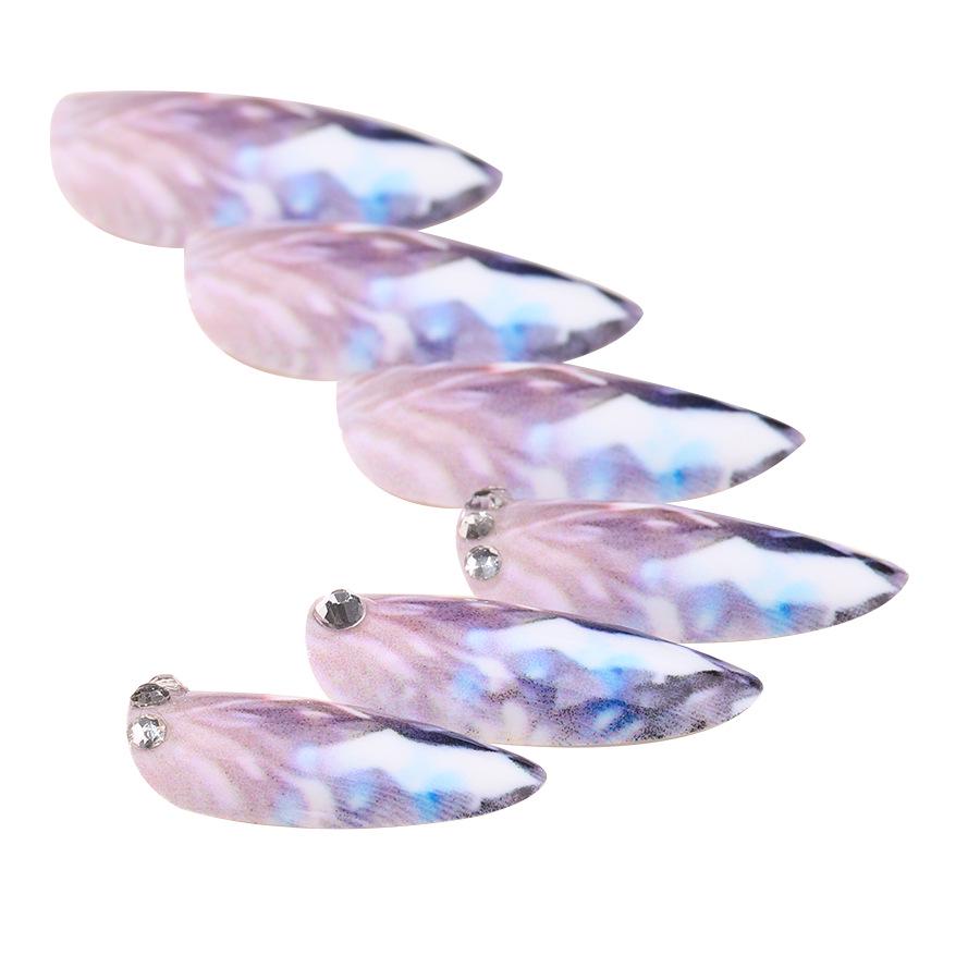 Luxury Almond-Shaped Crystal Drop Nail Art Set