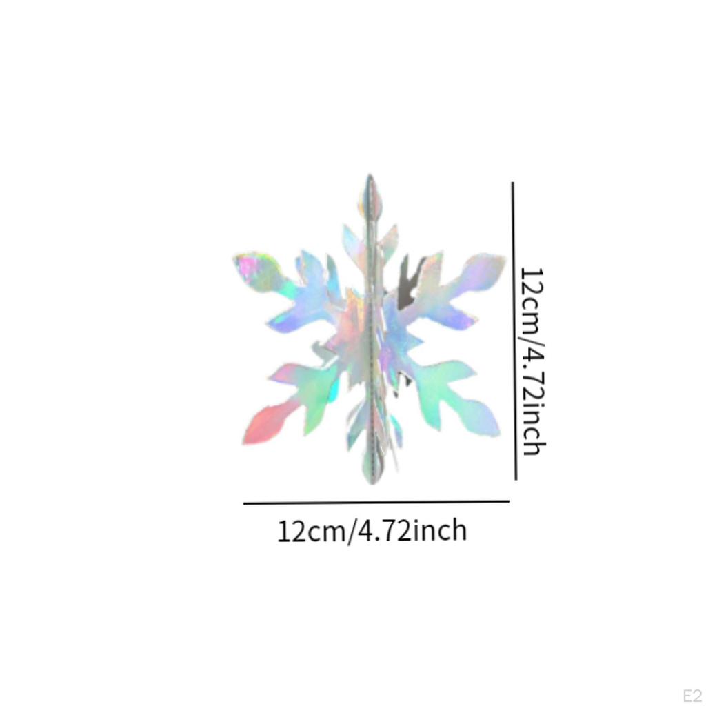 12 Pieces Christmas Snowflake Pendants Tree Decorations Multipurpose Xmas