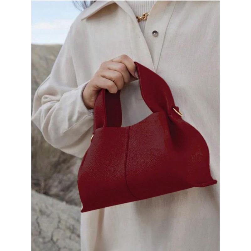 

Сумка-облако, Роскошная французская сумка-пельмень, Ретро и высококлассная ручная сумка-кроссбоди красный