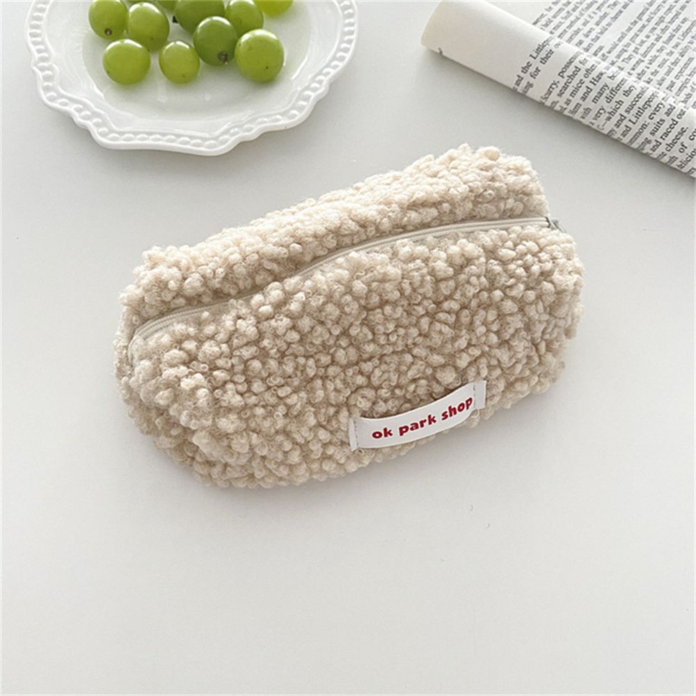Cosmetic Bag Lamb Hair Lambswool Desktop Storage Bag Pencil Bag Pencil Case Make Up Organizer