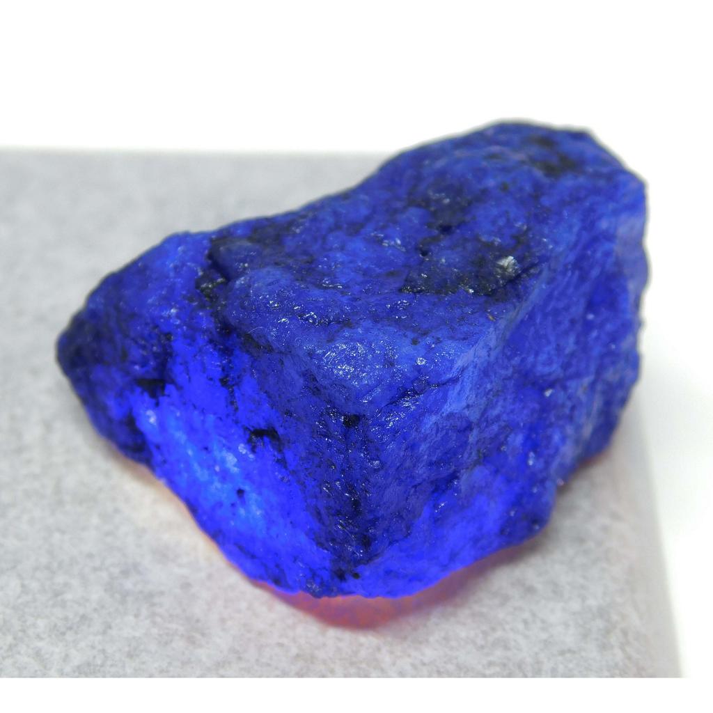 Natural Sapphire Blue Rough 131.35 Ct CERTIFIED Loose Gemstone Uncut Rough A-2234