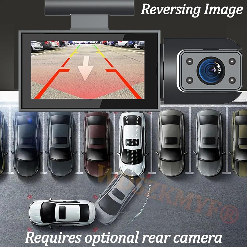 3Lens 1080P DashCam for Cars DVR WIFI Front Inside Rear Camera for Vehicle Black Box Video Recorder Car Accessories Hardwire Kit