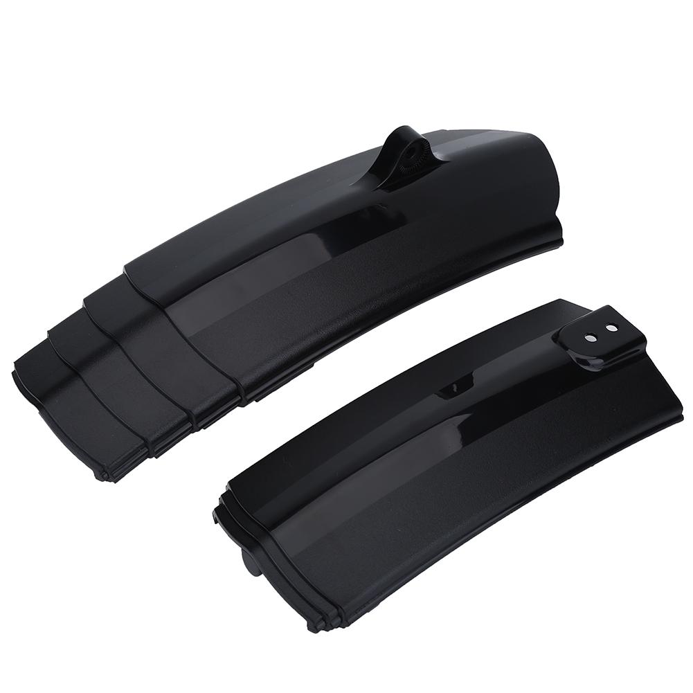 Bicycle Mud Guard Front & Rear Mountain Road Bike Mudguard Tyre  with LED Light Black