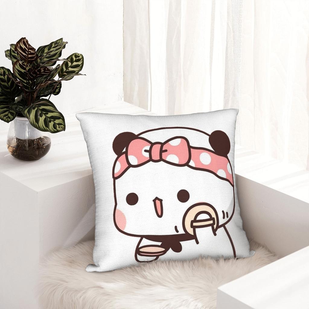 Bubu Is Making Up To Go Out With Dudu Pillowcase Printing Polyester Cushion Cover Decorative Dudu Pillow Case Cover Sofa Zipper