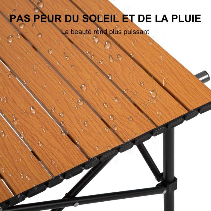 Table de camping - K IKIDO - Pliante - Acier au carbone - 90x50x54cm - Accessoires fournis avec le chariot de jardin-Capacité 60KG
