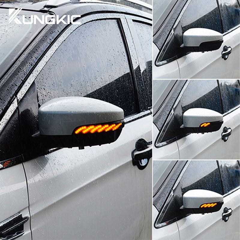 2Pcs Dynamic Turn Signal LED Rearview Mirror Streamer Light For Ford Ecosport 2013 2014 2015 2016 2017 2018