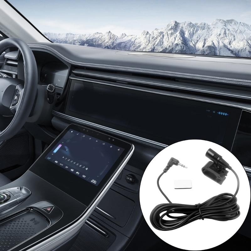 Flexible 3.5mm Microphone Assembly Mic for Car Vehicle Head Unit Bluetooth-compatible Radio Recording Accessories