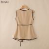 ZANZEA Elegant Women Casual V-Neck Sleeveless Tank Tops
