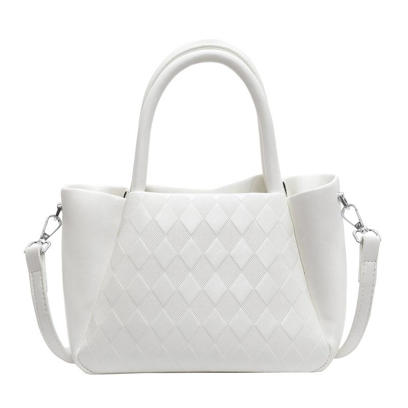 

Сумка Женская Модная Ромбовидная Ручная Сумка-Ведро Новая Повседневная Простая На Плечо Сумка-Мессенджер для Поездок белый
