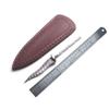 1PCS Semi-manufactures Rosette Damascus Steel Pu 'er Tea Knife Billets DIY Fixed Blade Knife Needles Supplies  Dull Blade