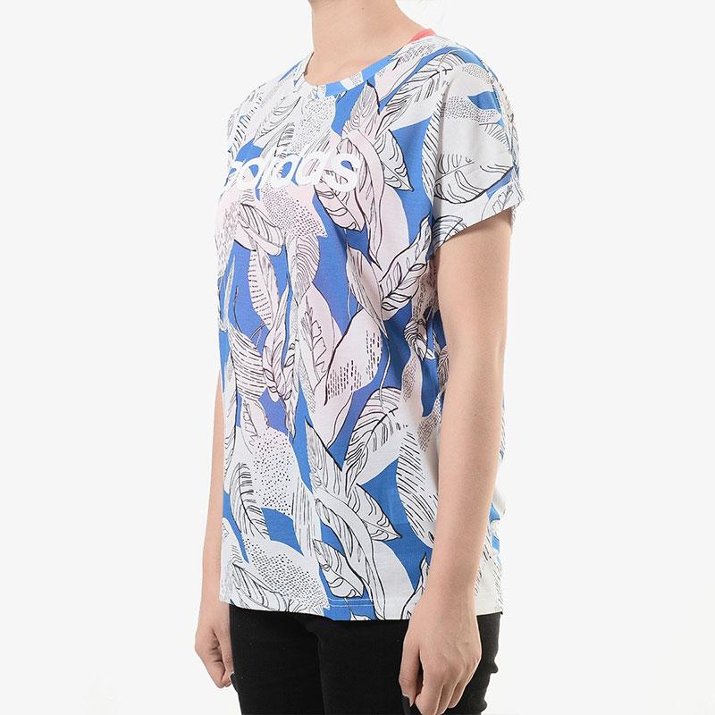 Adidas Comfortable Casual Moisture-Wicking Breathable Round Neck Short Sleeve T-Shirt Women T-Shirts Multicolor Blue White DW7722