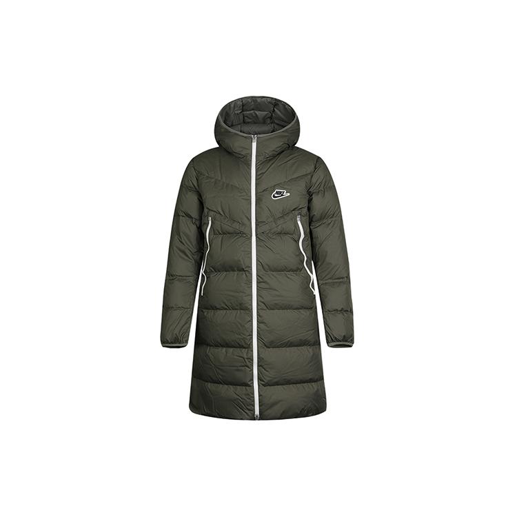 Мужские пуховики Nike Армейский зеленый С капюшоном Умеренный Другое CU4409-380 M