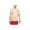 Men's White Nike Logo Print Crew Neck T-Shirt