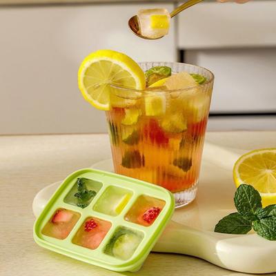 Silicone Ice Cube Tray with Lid Easy Release Mini Square Ice Mold for Freezer BPA-Free Stackable Ice Cube Maker Home Bar Essential