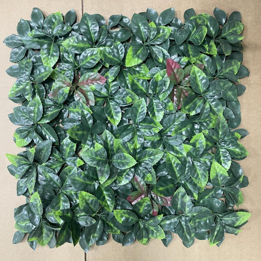 50×50cm Artificial Green Plant Wall - Plastic Vertical Garden, Fake Flower Wall, Synthetic Turf Background