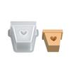 Artistic Hollow Heart Silicone Resin Mold Decorative Flowerpot Jewelry Making Craft Tool with Smooth Surfaces for Crafts