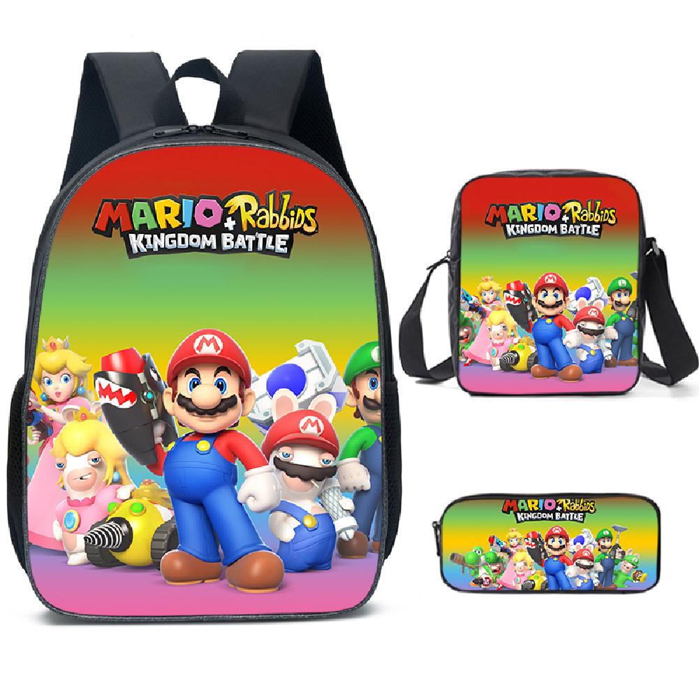 Cartoon Backpack, Primary And Secondary School Students Three-Piece Set, School Bag, Backpack, Shoulder Bag, Pencil Case.