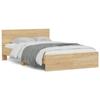 VidaXL Bed Frame with Headboard Sonoma Oak 135x190 Cm 3207506