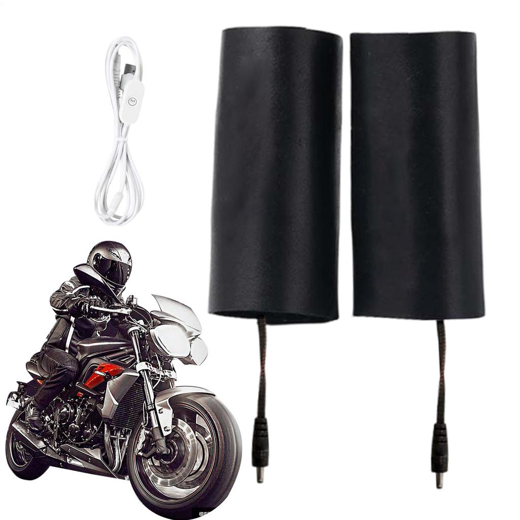 Motorcycle Heated Grips 3 Temperature Settings Cycling Hand Heater Motorcycle Heated Grips Cover for Winter Cold Weather Scooter