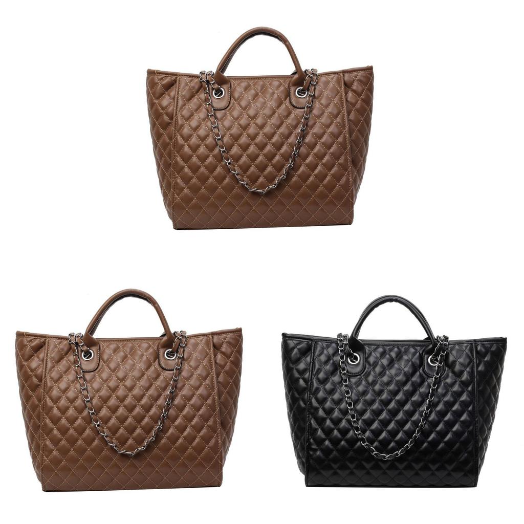 Sac Cabas en PU pour Femmes Grande Capacité Élégant Ville Décontracté Porté à la Main Avec Fermeture Éclair