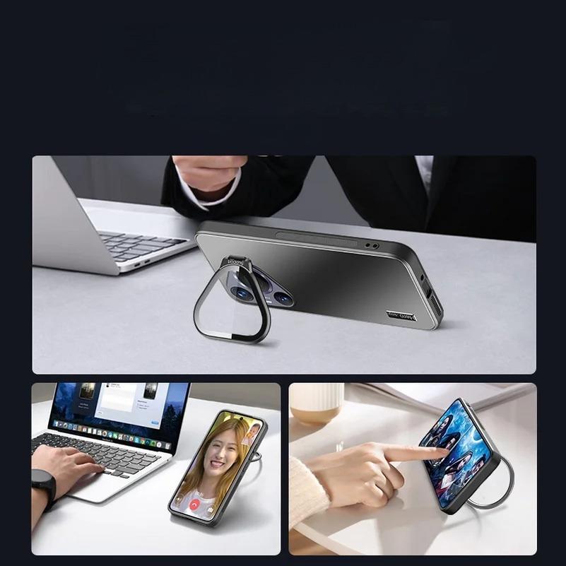 Case For HUAWEI Pura 80 Ultra Camera Lens Protection Invisible bracket Holder Shockproof Cover for Pura 80Pro + Matte Bumper Shell