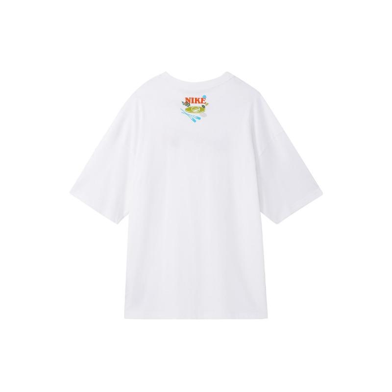 Nike Sportswear Women's Printed Loose Fit Cotton T-Shirt White FN3711-100