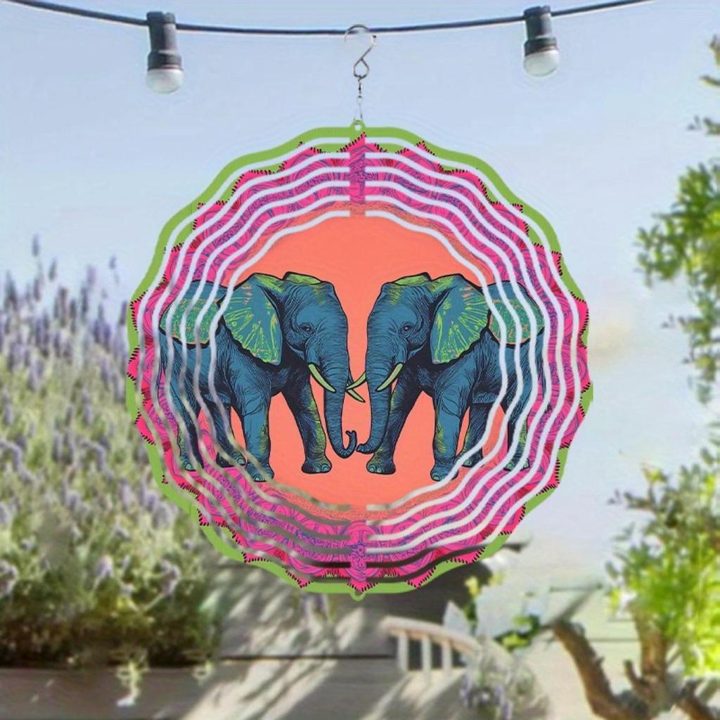 360 Grad Drehendes Metall-Windspiel 25,4 cm Hängend für Garten-Terrassen-Dekor Einzigartige Geschenkidee für Freunde Familie Alle Jahreszeiten