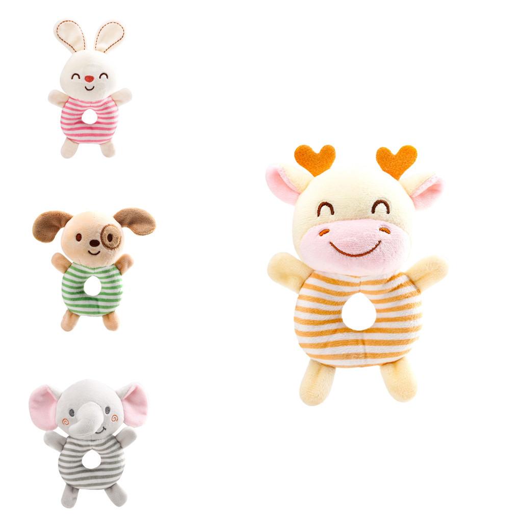 Tololo Round Hand Bell Plush Toy For 0-year-old Babies Emotional Development Visual Stimulation Hand-eye Coordination