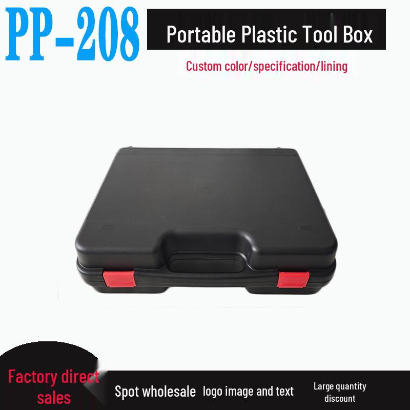 

Universal Handheld Plastic Toolbox with Flashlight and Safety Tools