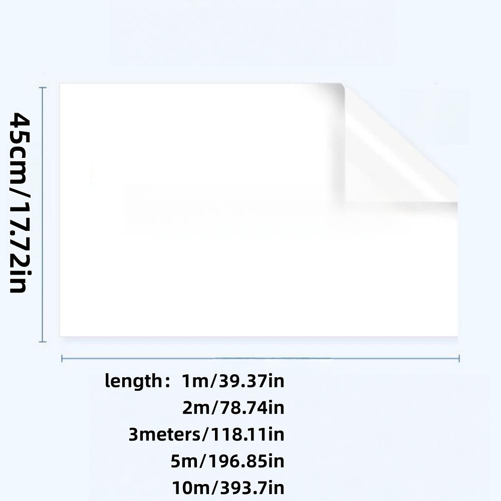 Static Adsorption Whiteboard Wall Sticker, Non Adhesive Reusable Dry Erase White Board Film for Home Office