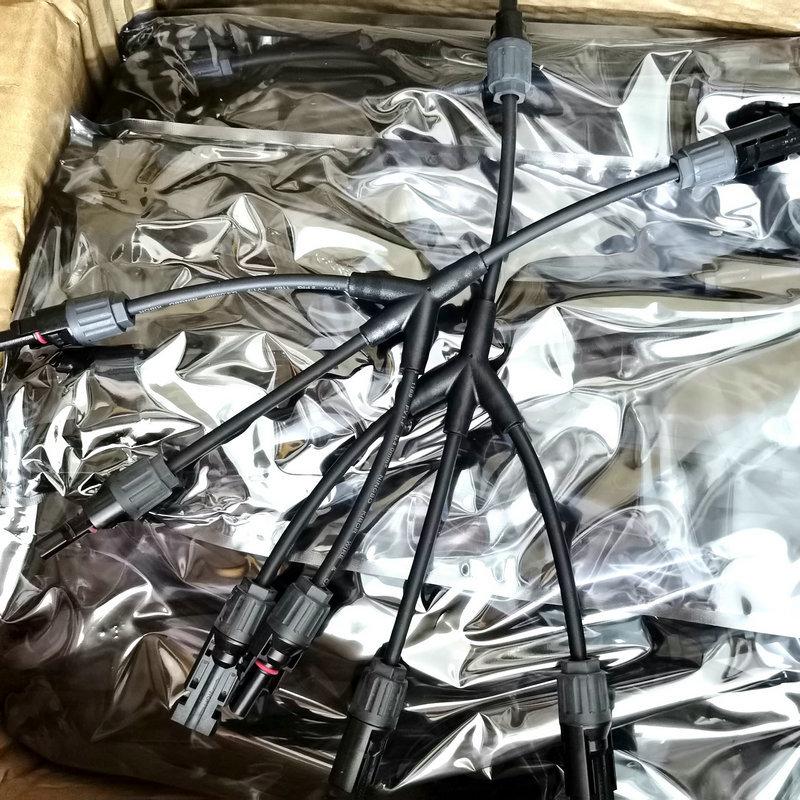 PV Connector Y Type Parallel Connection Solar Panel System Waterprrof Connector Branch Two Pieces Solar Cell Connect Plug