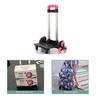 Aluminium Alloy Backpack Trolley with 6 Wheels Foldable Trolley Cart Wheeled Hand Truck for Luggage Backpack School Bags