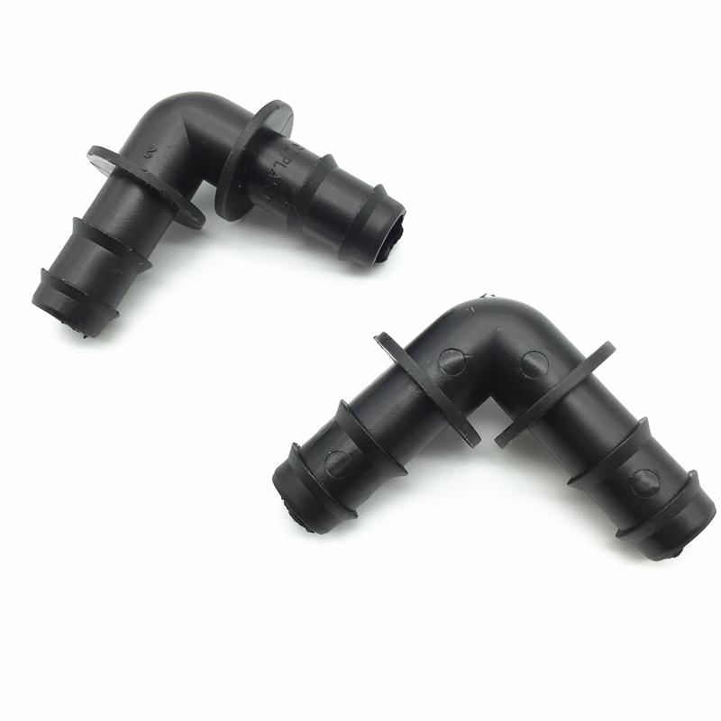10pcs black 12 mm hose connector barb interfaces irrigation tool industrial equipment, pipes 90-degree steering components