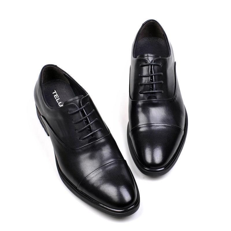 Men's Retro Handmade Oxford Leather Shoes - Formal, Business, British Trend, Breathable, Ideal for Weddings