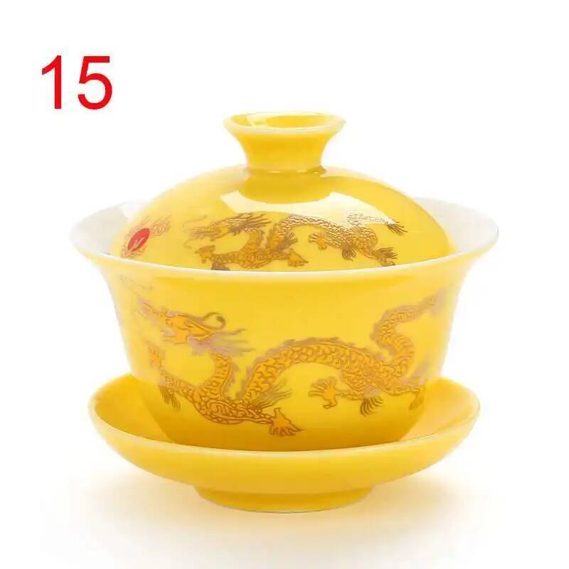 Chinesische Traditionen Gai Wan Teeservice Bone China Teeservice Dehua Gaiwan Tee Porzellankannenset für unterwegs Schöner und einfacher Wasserkocher