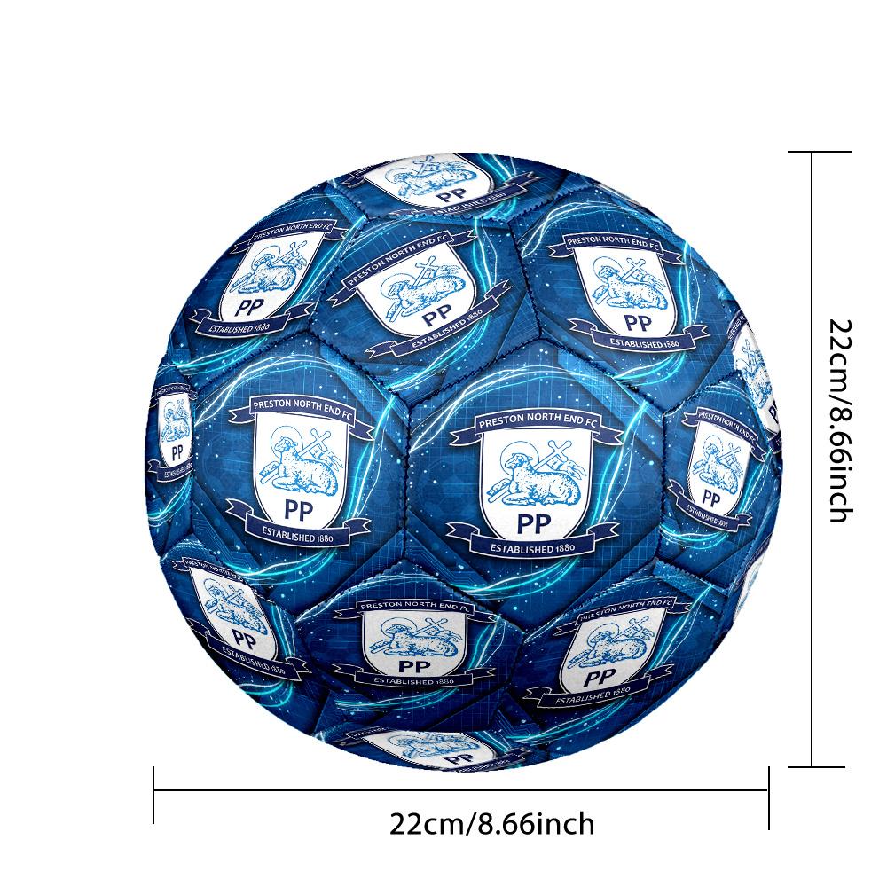 Preston North End FootballPrinted Size 5 Soccer B Football, Anti Slip Adult Match Football Souvenir for Football Fans