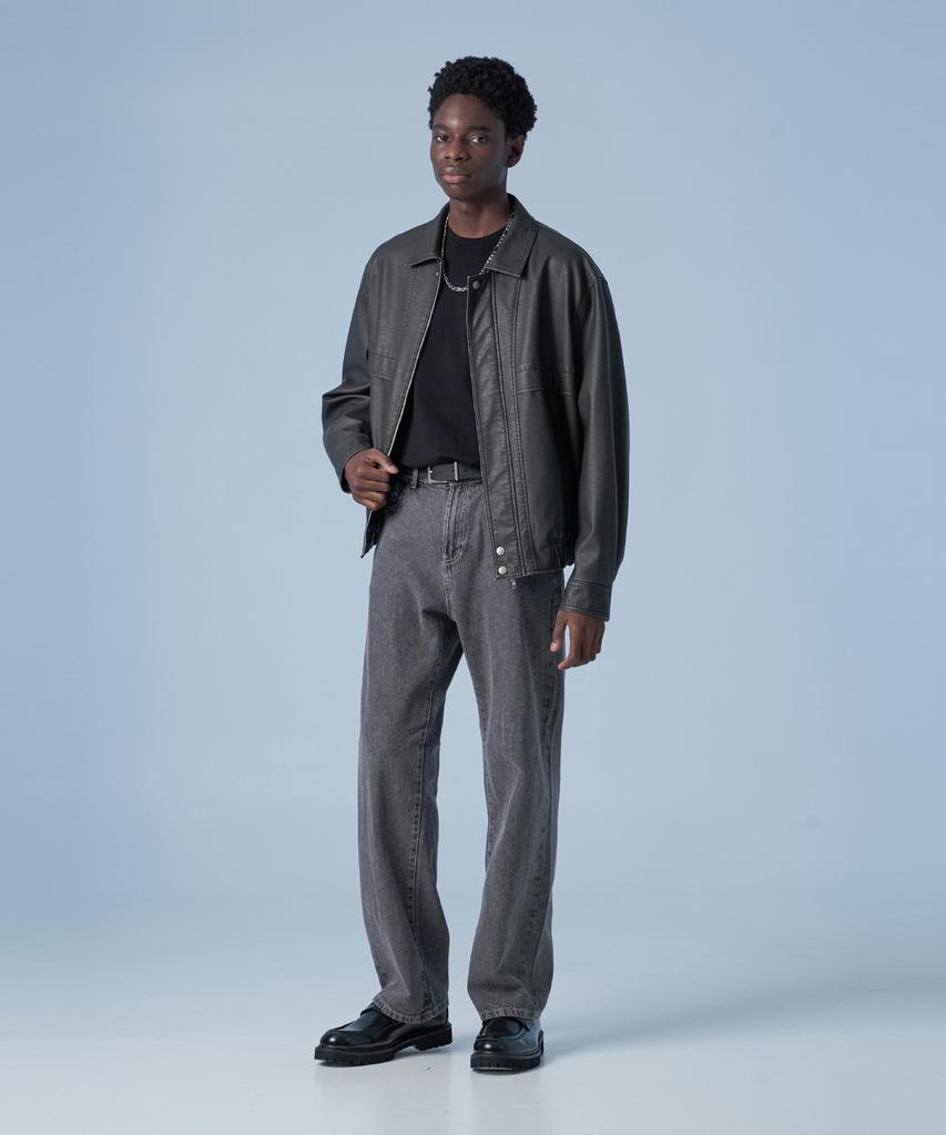 Sperone Oversized Washed Heritage Jacket (Black)