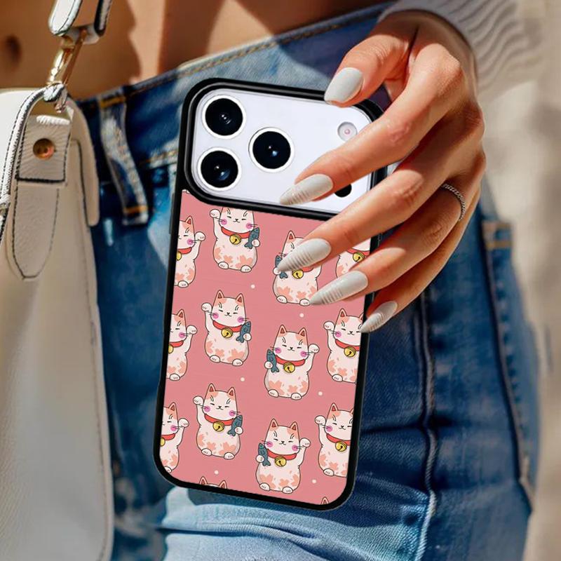 Funny Cartoon Cat Phone Case For iPhone 17 Air 14 15 13 12 Max Cover For Apple 14 15 16 16e 11 Pro Max Plus Coque