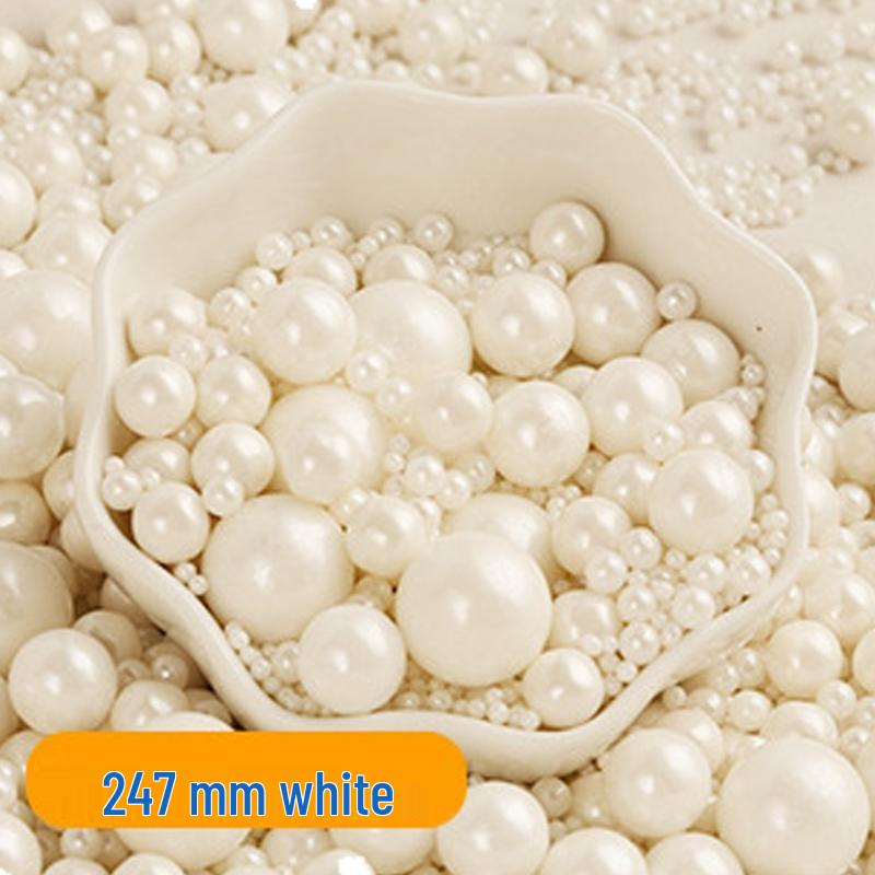 Decorações de Bolo de Pérolas de Açúcar Brancas, Douradas e Prateadas - Bolinhas Redondas para Confeitaria, Sorvete e Panificação - Pérolas de Açúcar Coloridas Mistas em Forma de Agulha.