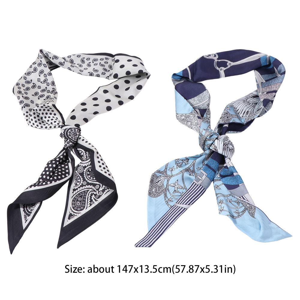 Cashew Nut Print Scarf Headband Thin Long Scarves Luxury Polka Dot Scarf  Head Scarf