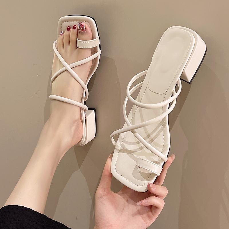 

Fashion New Summer Women s Butterfly-knot Open Toe Slippers Fashion Low Heel Slides Comfort Outdoor Beach Vacation Shoes Zapatos Mujer 35