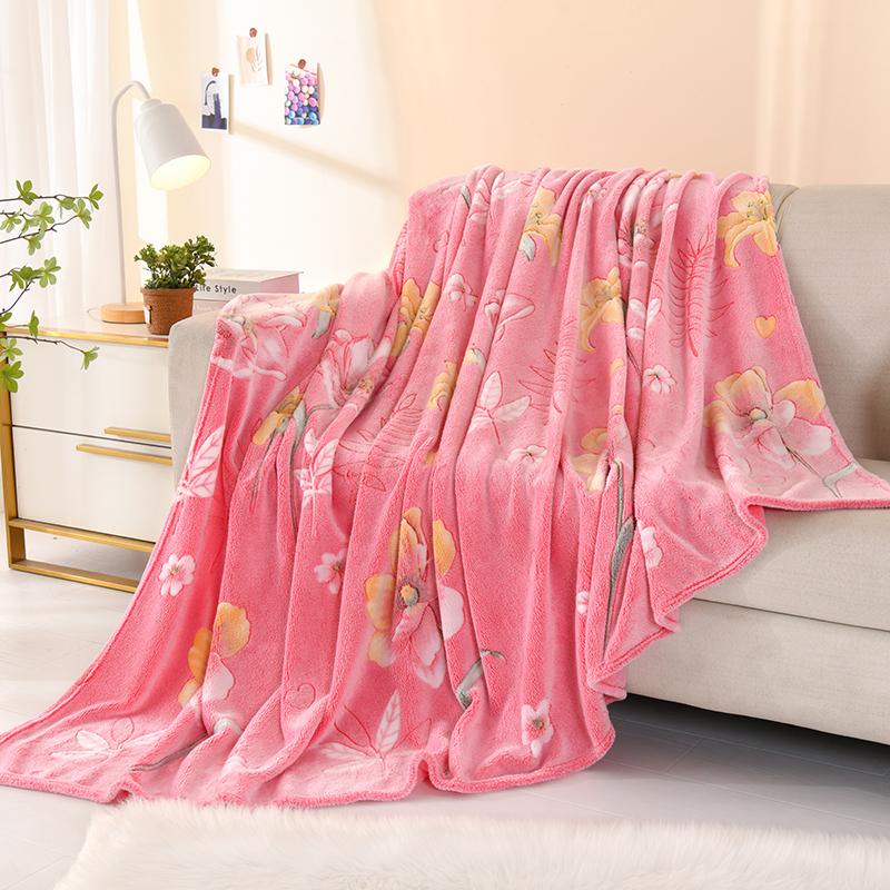 Fleece Throw Blanket - Soft Warm Cozy All-Season Knitted Polyester Bed Blanket