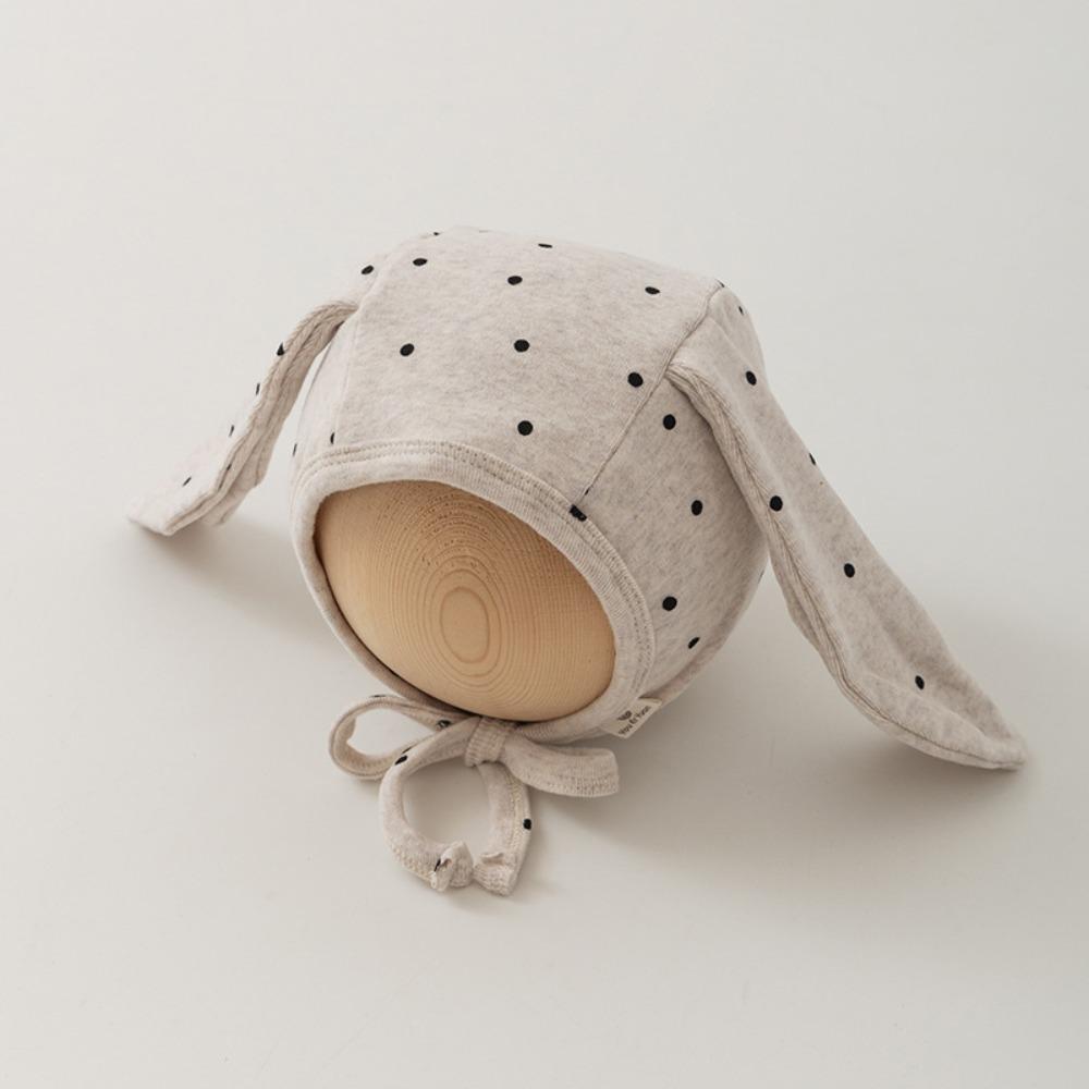 Cute Newborn Rabbit Ear Beanie Hat Polka Dot Infant Bonnet Hat Baby Fetal Cap  Photography Props