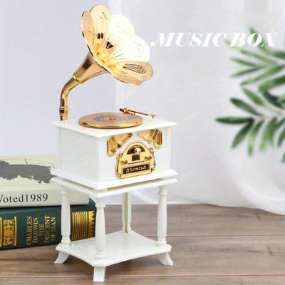 1PC osmitónový gramofonový retro hudební box Mini klasický a nostalgický styl vynikající design