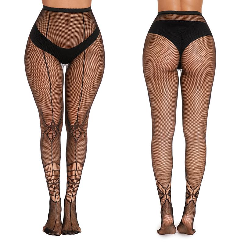Women Fishnet Thigh High Stockings Waist Tights Sexy Hollow Out Goth Fishnet Leggings Pantyhose For Halloween Party