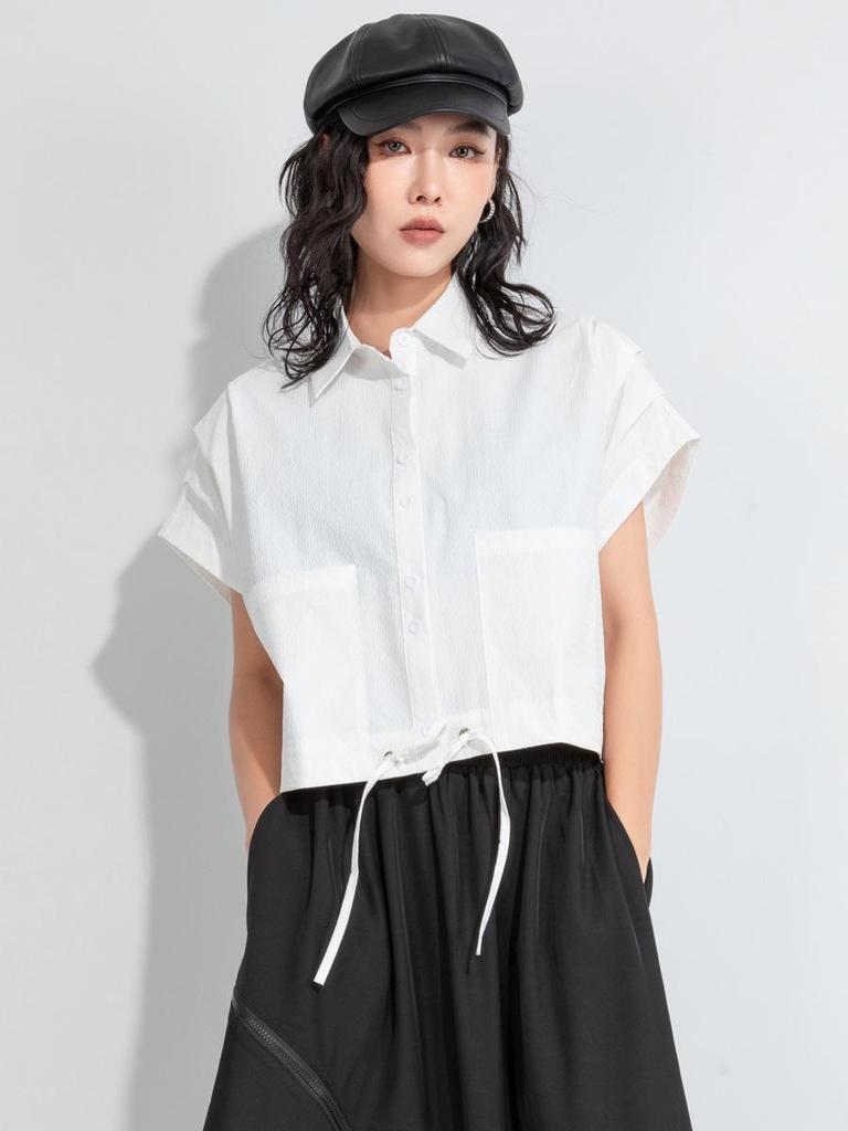 2025 Fall Women's Loose Short Sleeve Blouse - Chic, Casual & Stylish