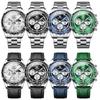 OLEVS Brand Luminous Calendar Waterproof Business Fashion Three Eye Six Pin Business Steel Band Men's Watch 2945
